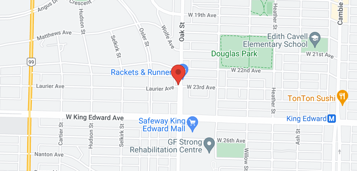 map of 101 1009 LAURIER AVENUE